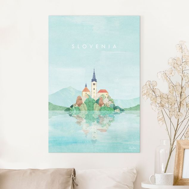 Quadri con montagne Poster di viaggio - Slovenia