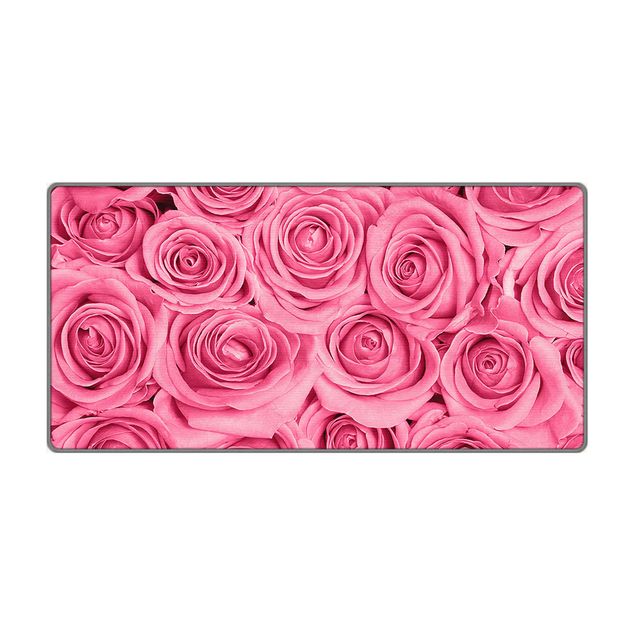 Tappeto cucina country Rose color rosa