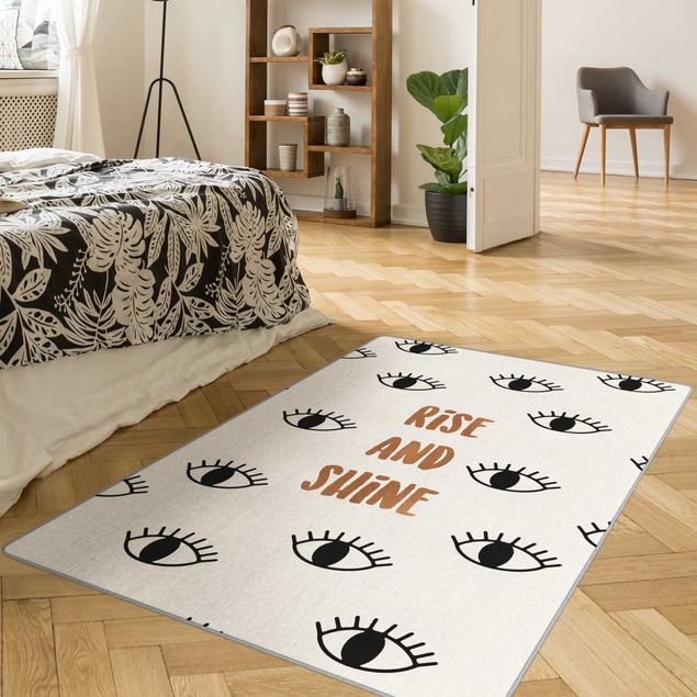 tappeti lavabili Citazione camera da letto Rise & Shine