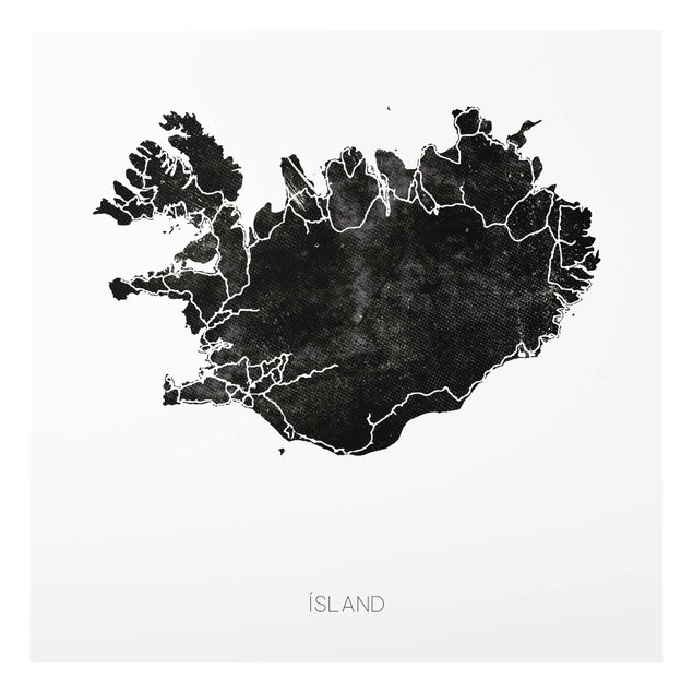 Quadro in vetro - Islanda nera