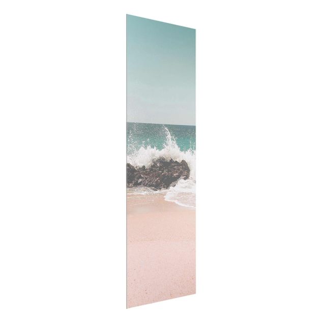 Quadro in vetro - Spiaggia assolata in Messico