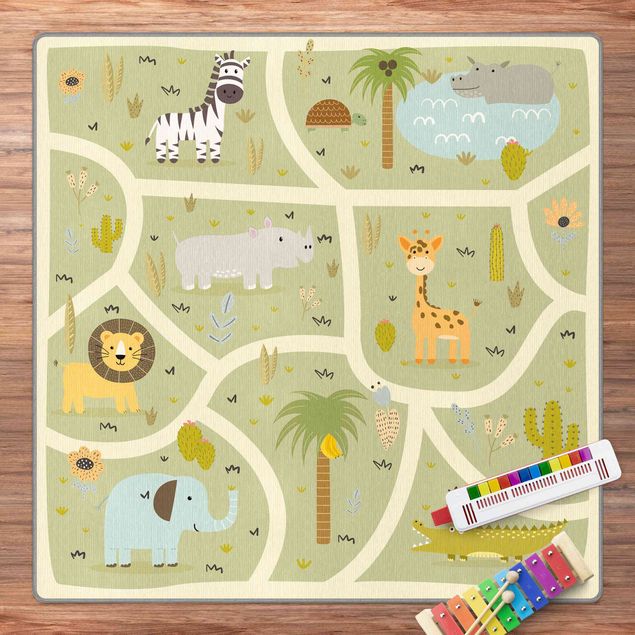 Tappeti grandi Safari - La varietà di animali