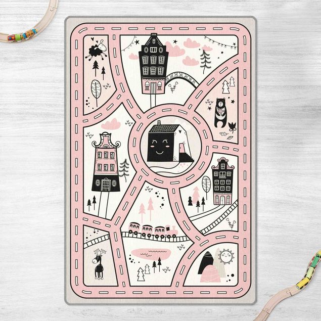 Tappeti con strada Scandinavia - La città rosa