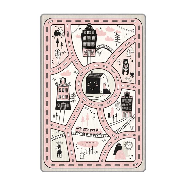 Tappeti a tessitura piatta Scandinavia - La città rosa