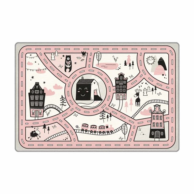 Tappeti a tessitura piatta Scandinavia - La città rosa