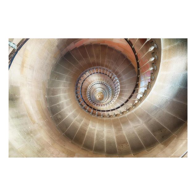 Quadro in vetro - Tromba delle scale a forma di spirale in Chicago