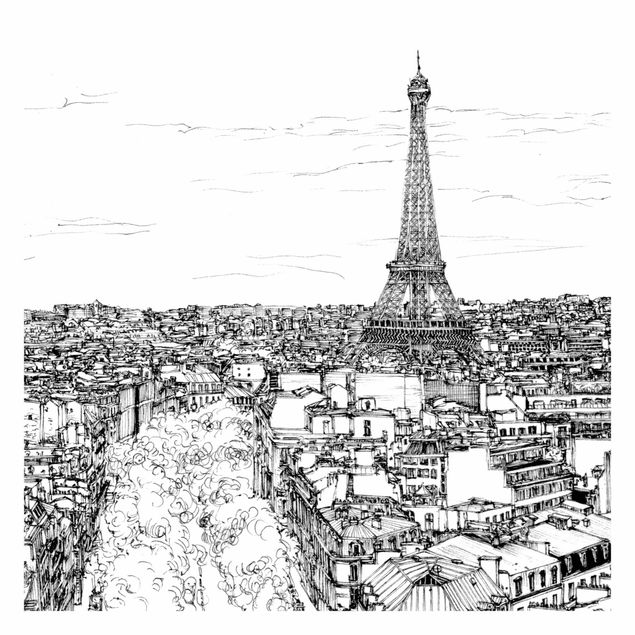 Carta da parati - Studio della città di Parigi