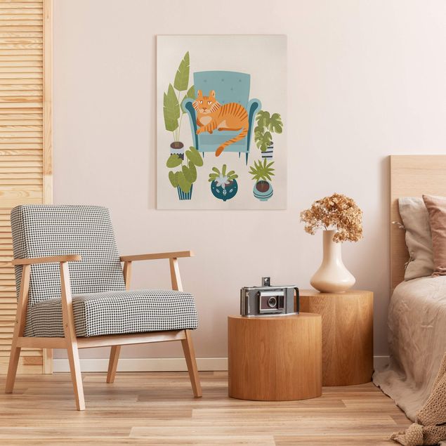 quadri con animali Illustrazione di una mini tigre domestica