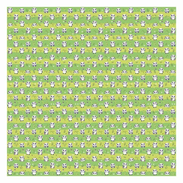 Carta da parati - Cute Panda Wallpaper Green