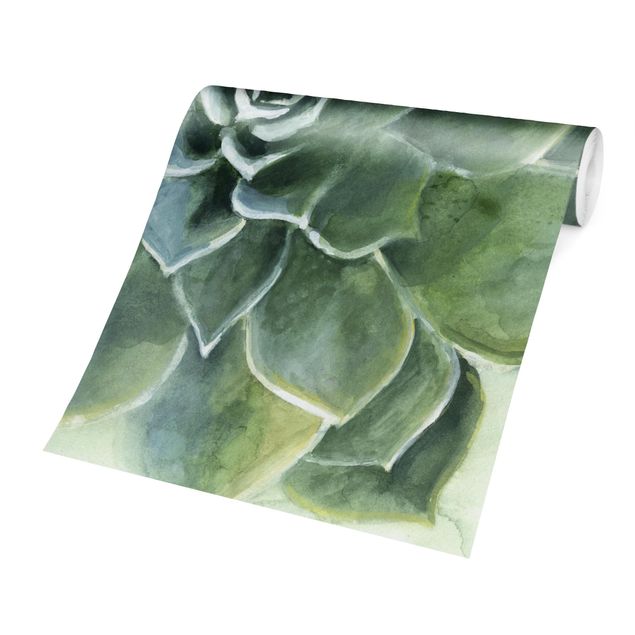 Carta da parati - Succulente in acquerello scuro