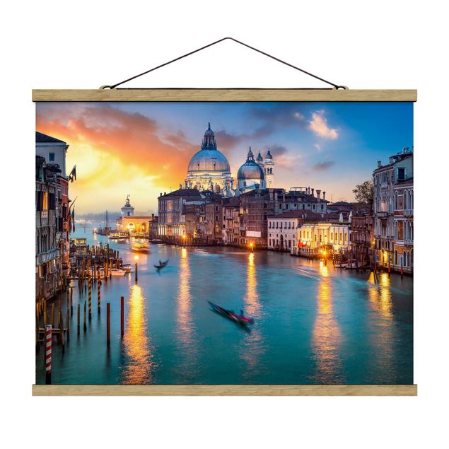 Foto su tessuto da parete con bastone - Tramonto a Venezia - Orizzontale 4:3