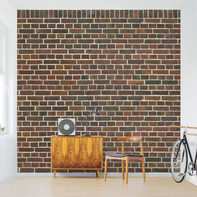 Carta da parati - Brick Wallpaper - Red Brick Wall in London