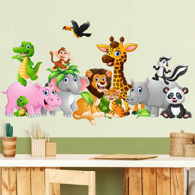 Adesivo murale - Animali della giungla