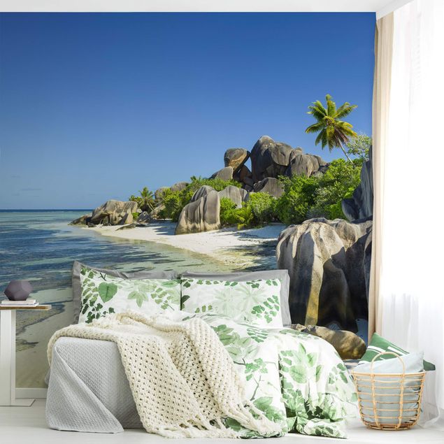 Carta da parati per centro benessere Spiaggia da sogno Seychelles