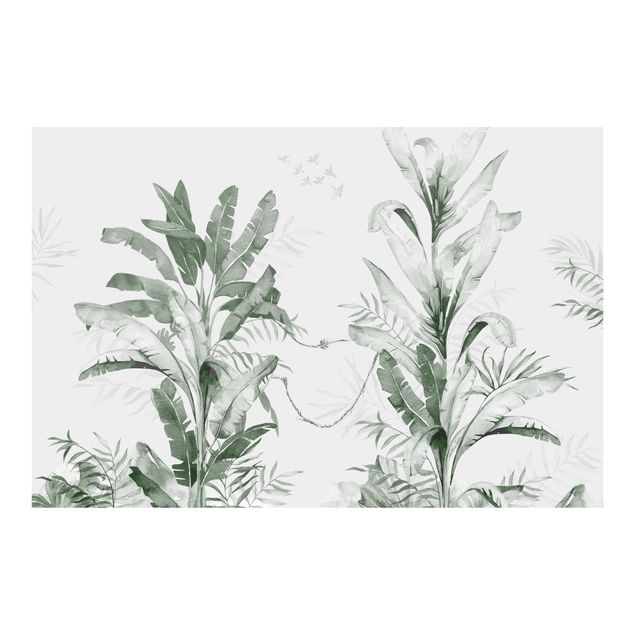 Carta da parati - Palme tropicali e foglie