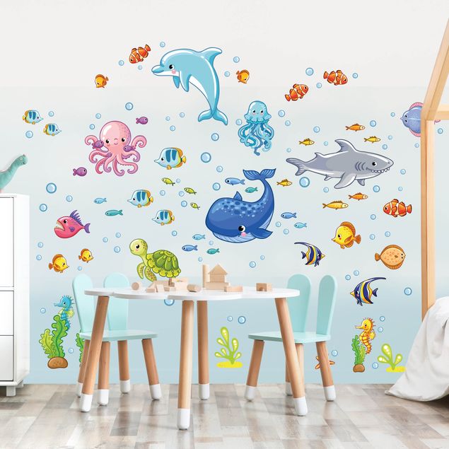 Adesivo murale - Mondo sottomarino - set di pesce