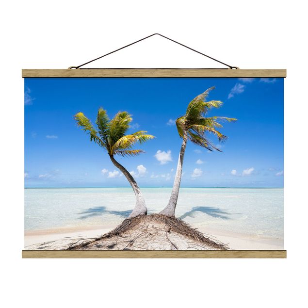 Foto su tessuto da parete con bastone - Vacanza sotto le palme - Orizzontale 3:2