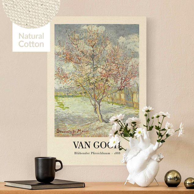 Stampe su tela fiori Vincent van Gogh - Pesco in fiore - Edizione da museo