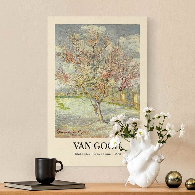 Riproduzioni su tela quadri famosi Vincent van Gogh - Pesco in fiore - Edizione da museo