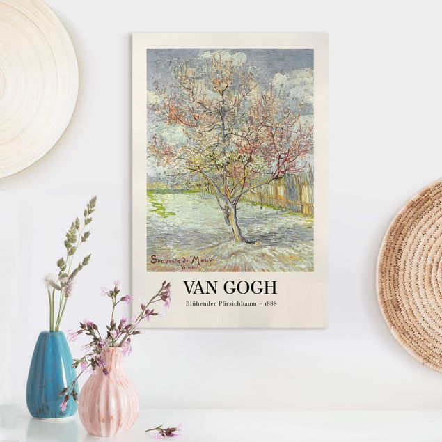 Stampe su tela fiori Vincent van Gogh - Pesco in fiore - Edizione museo