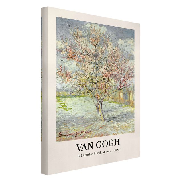 Quadri su tela Vincent van Gogh - Pesco in fiore - Edizione museo