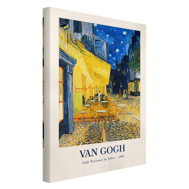 Stampa su tela - Vincent van Gogh - Terrazza del caffè ad Arles - Edizione museo - Formato verticale 2x3