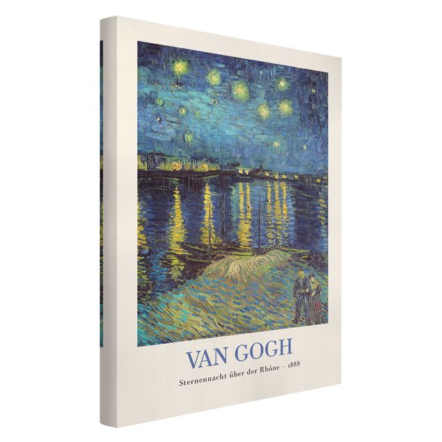 Stampa su tela - Vincent van Gogh - Notte stellata - Edizione museo - Formato verticale 2x3