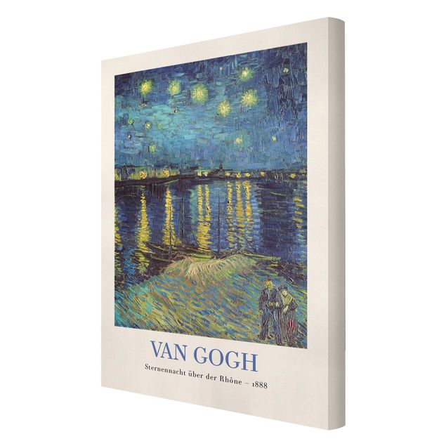 Stampa su tela - Vincent van Gogh - Notte stellata - Edizione museo - Formato verticale 2x3