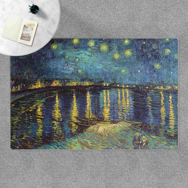 Tappeti grandi Vincent van Gogh - Notte stellata sul Rodano
