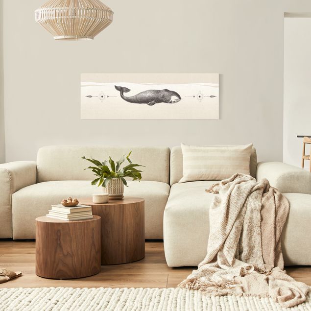 Quadri moderni per soggiorno Balena polare vintage