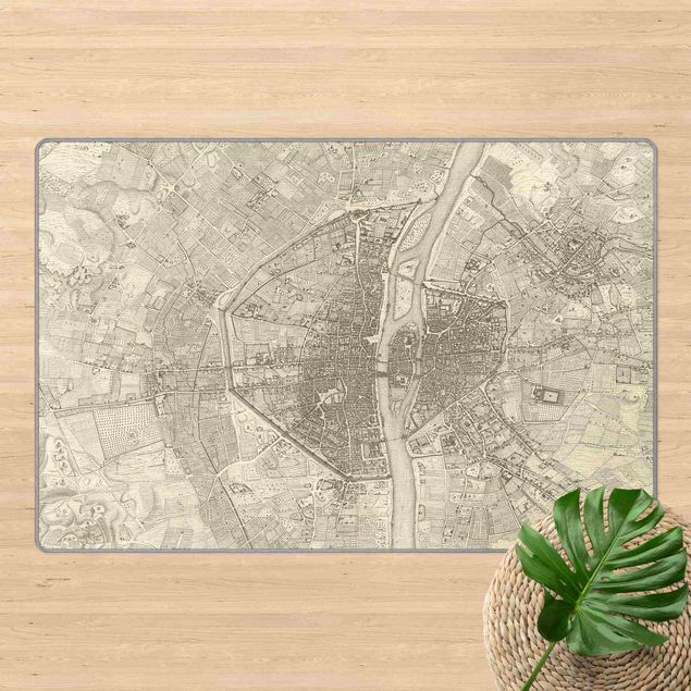 Tappeti orientali Mappa vintage Paris