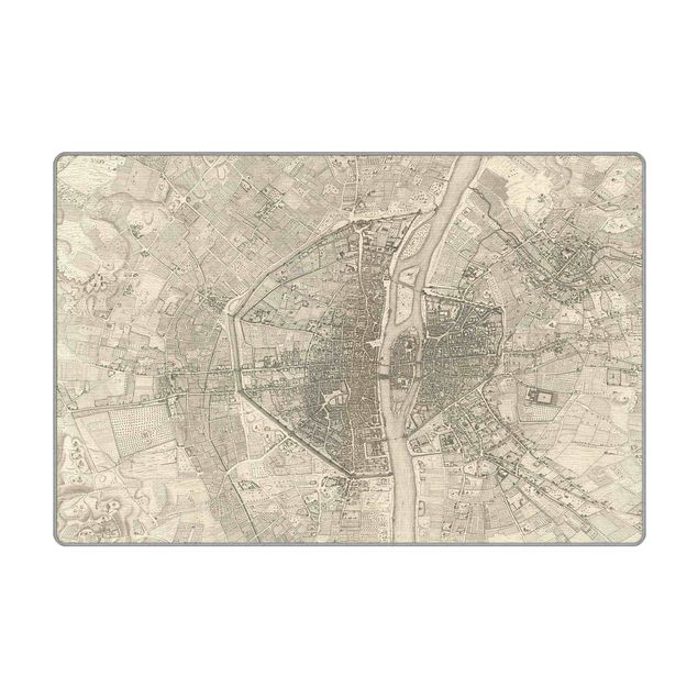 Tappeti vintage Mappa vintage Paris