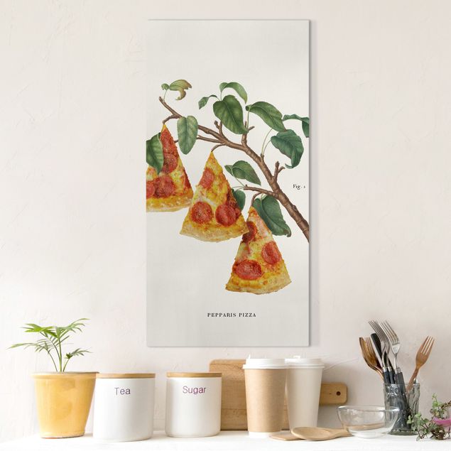 Stampe su tela fiori Pianta vintage - Pizza