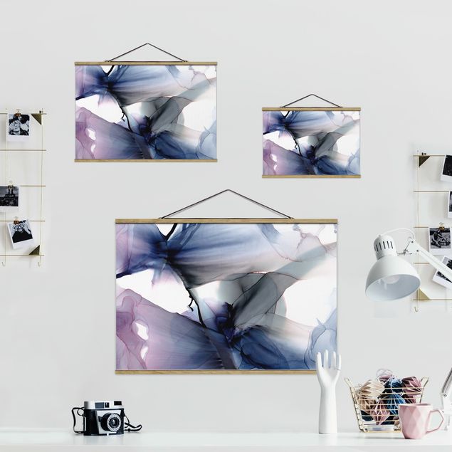 Foto su tessuto da parete con bastone - Fluido violetto - Orizzontale 3:2