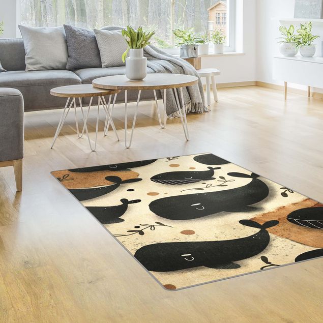 Tappeti moderni soggiorno Famiglia di balene