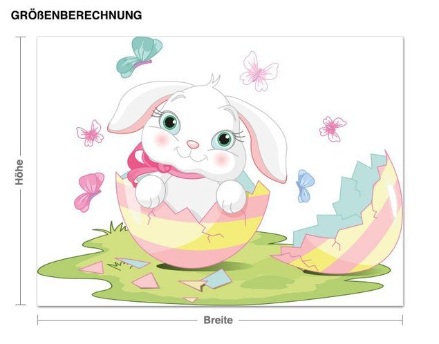 Adesivo murale - Bunny dal Uovo di Pasqua