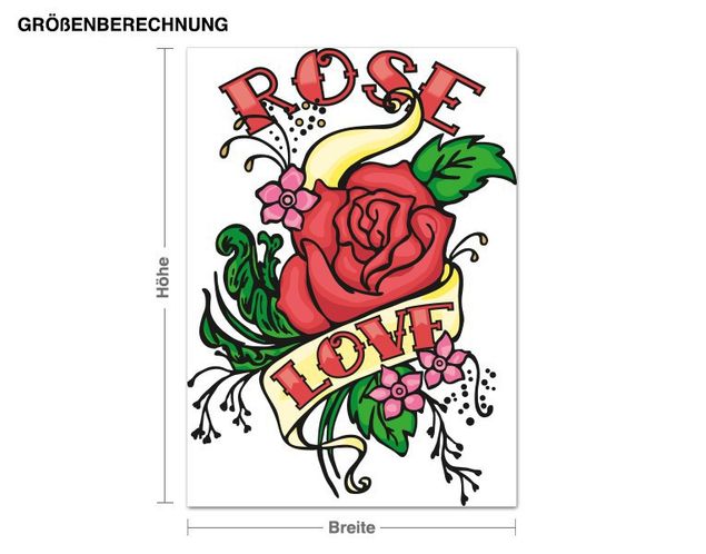 Adesivo murale - Rose Love