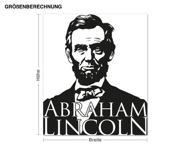 Adesivo murale - Abraham Lincoln