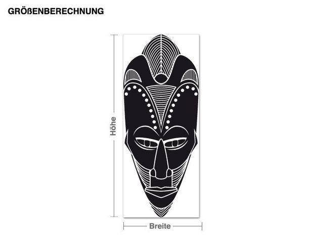 Adesivo murale - maschera africana