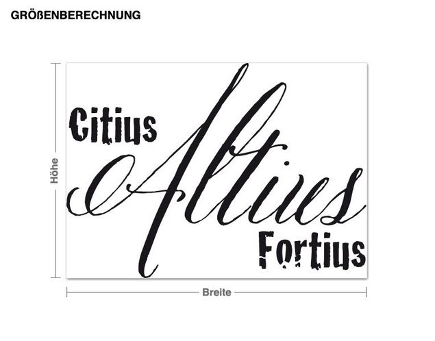 Adesivo murale - Citius Altius Fortius
