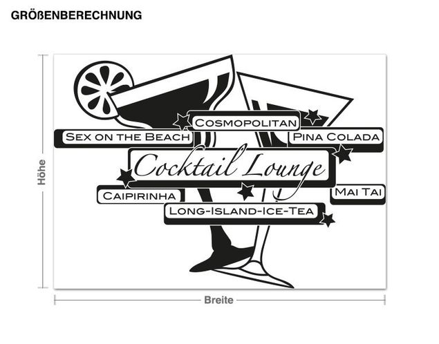 Adesivo murale - cocktail lounge