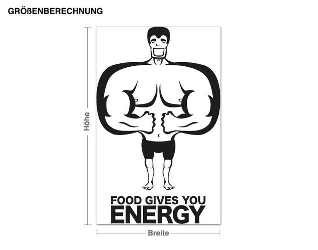 Adesivo murale - cibo Energia