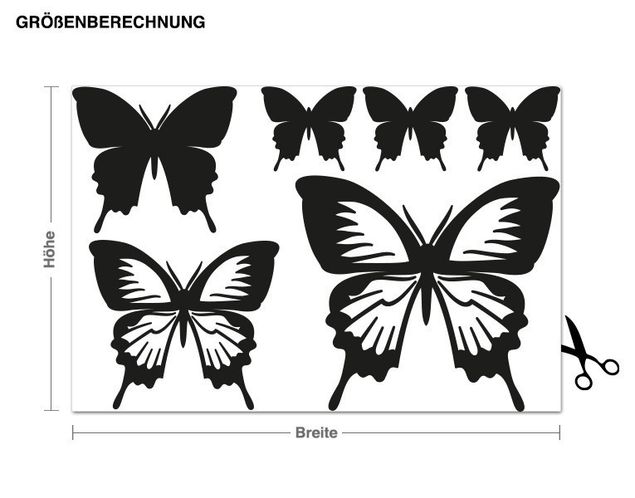 Adesivo murale - farfalle supplementari