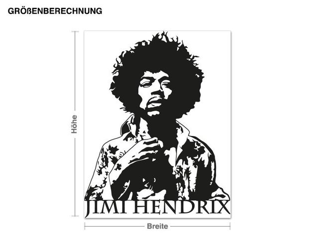 Adesivo murale - Jimi Hendrix