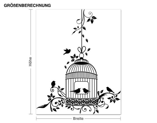 Adesivo murale - Romantic Bird Cage