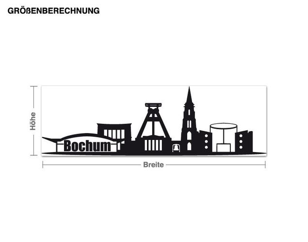 Adesivo murale - skyline di Bochum
