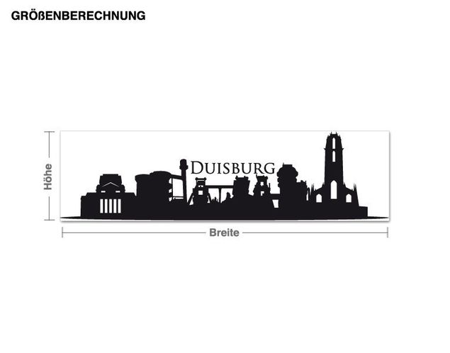 Adesivo murale - skyline di Duisburg