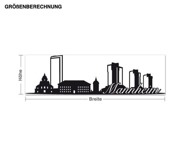 Adesivo murale - Skyline Mannheim