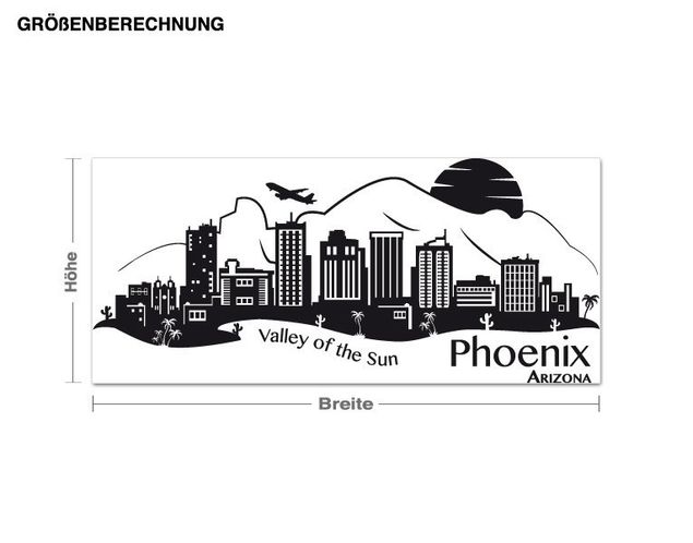 Adesivo murale - Skyline Phoenix in Arizona