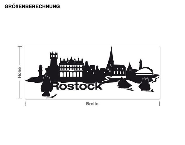 Adesivo murale - skyline di Rostock
